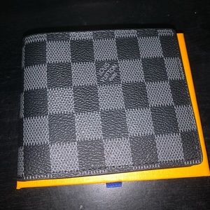 Louis Vuitton Graphite Checkered Wallet - Authentic